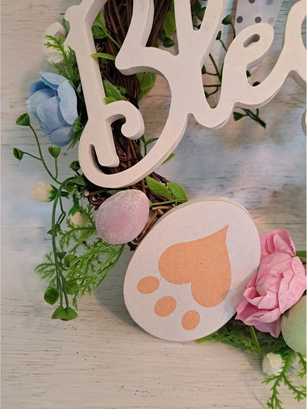 Easter Bunny Blessed Wreath Spring Egg Seasonal Floral